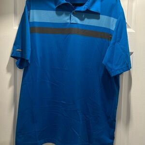 Ashworth Blue and Black Polo Shirt